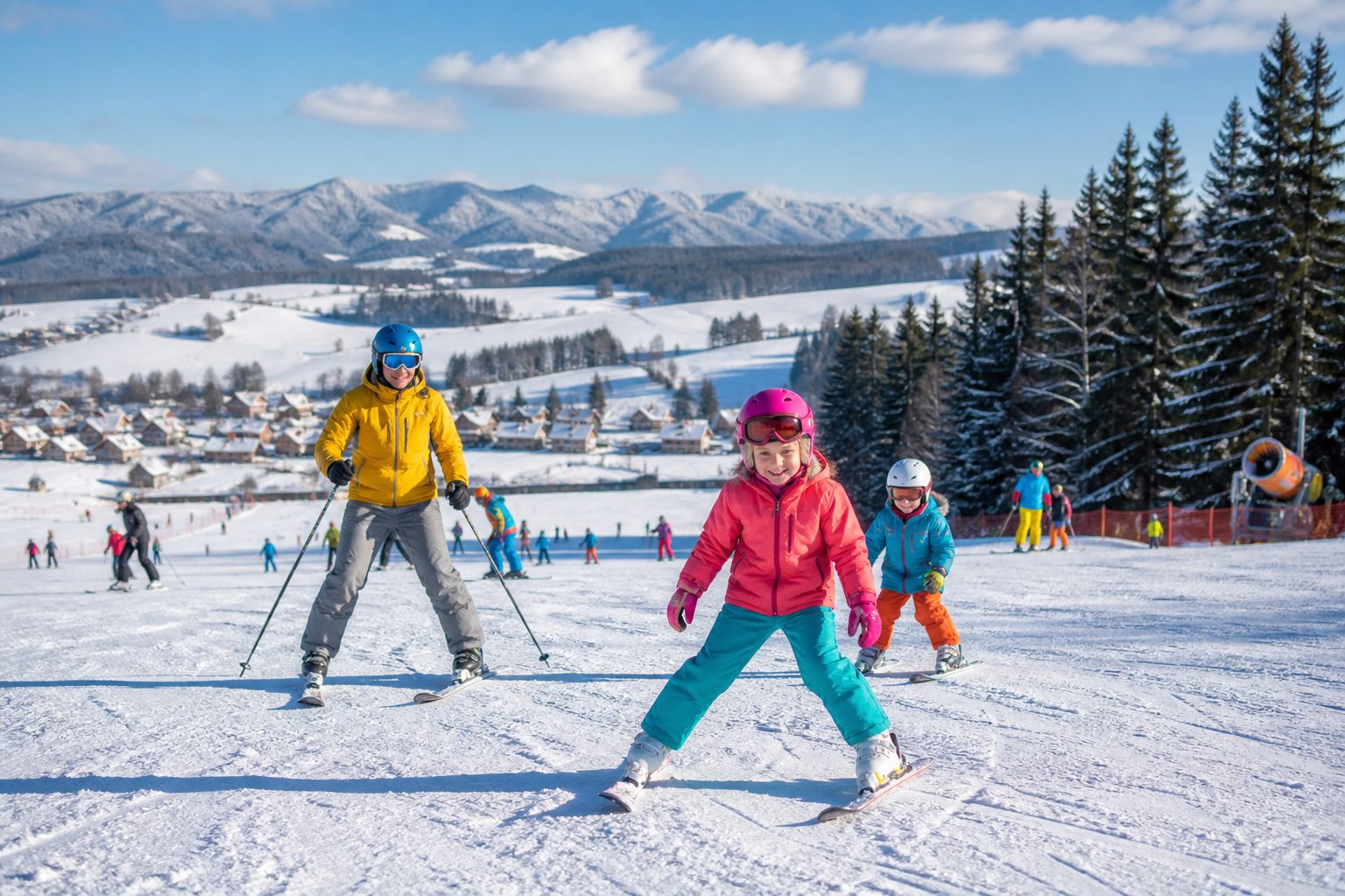 Ilustračná fotografia lyžovania pre stredisko Ski Zábava Hruštín