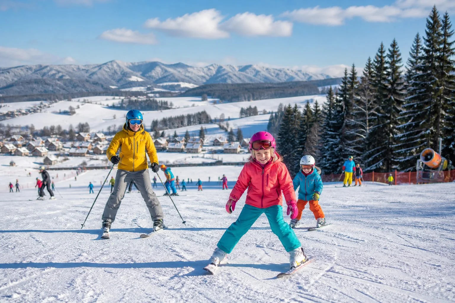 Ilustračná fotografia lyžovania pre stredisko Ski Zábava Hruštín